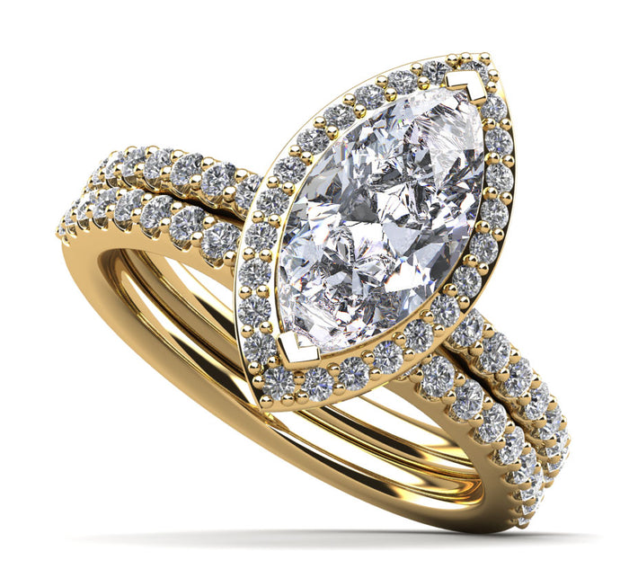 Ava Bridal Set - Yellow Gold