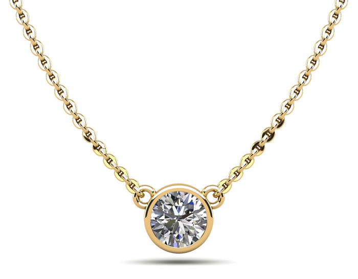 Cosette Solitaire Pendant - Yellow Gold