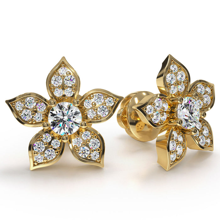 Lyric Studs - Yellow Gold
