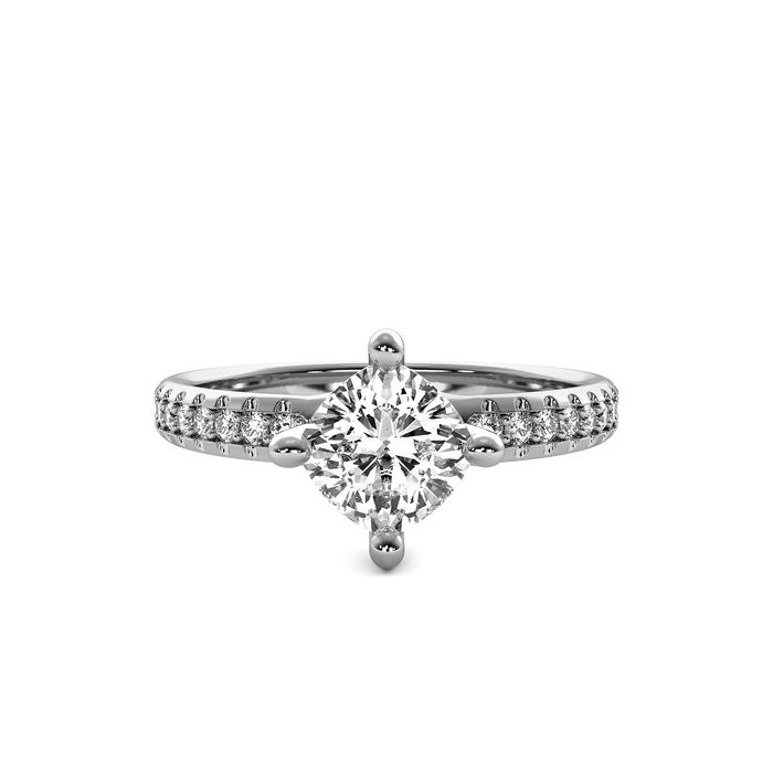 Juliet Accent Cushion Diamond Ring