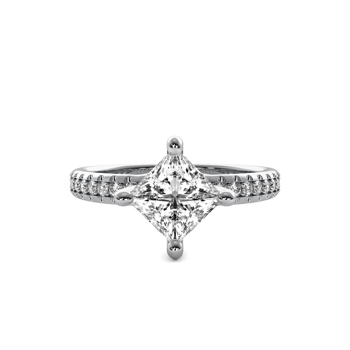 Elara Accent Princess Diamond Ring