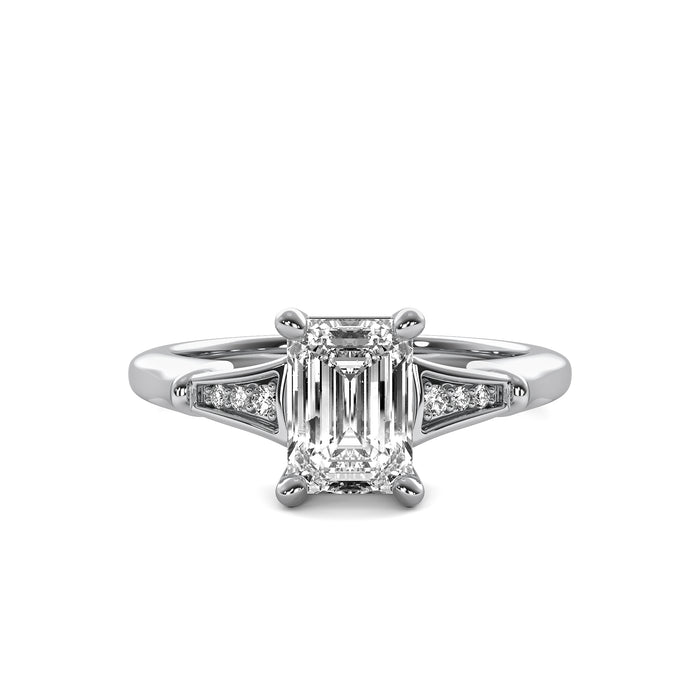 Camille Accent Emerald Diamond Ring