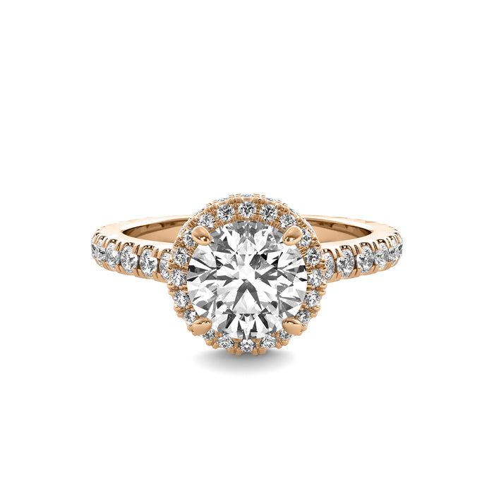 Astra Halo Accent Round Diamond Ring