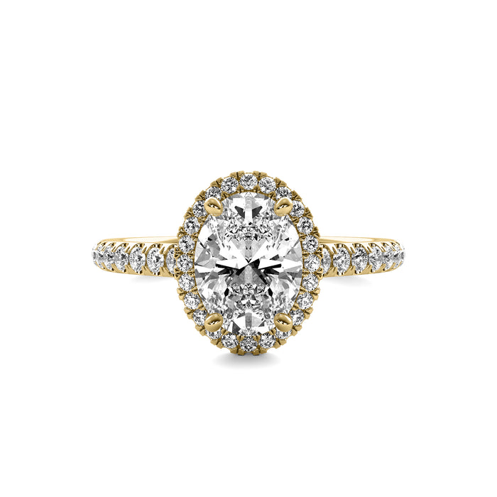 Amelie Halo Accent Oval Diamond Ring