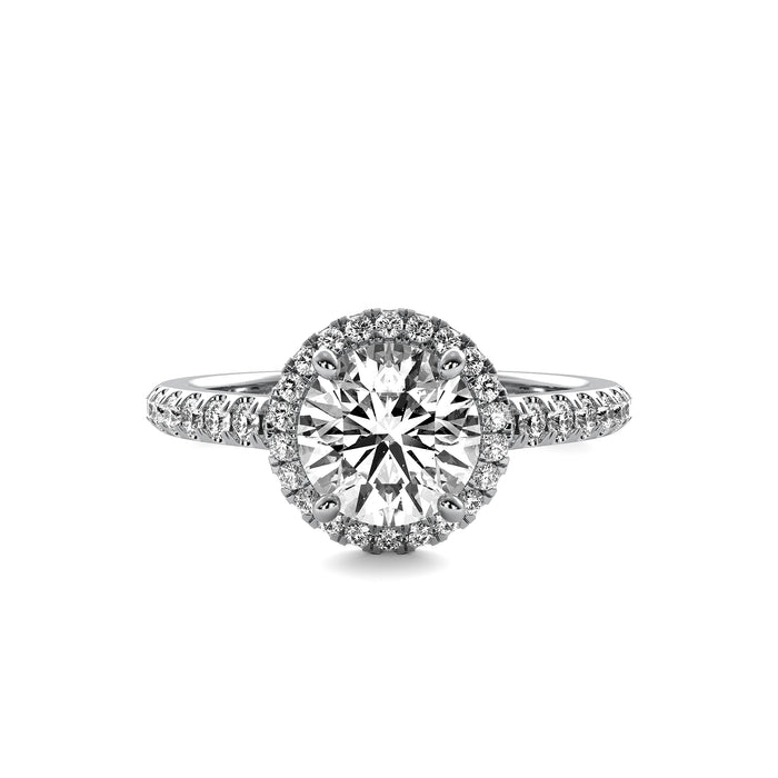 Amelie Halo Accent Round Diamond Ring
