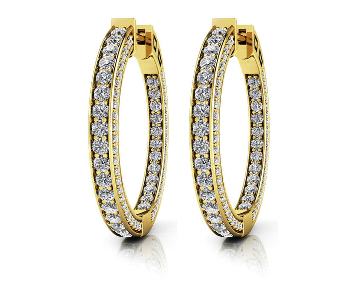Edie Hoop Earrings - Yellow Gold