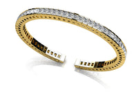 Lyra Diamond Bangle - Yellow Gold