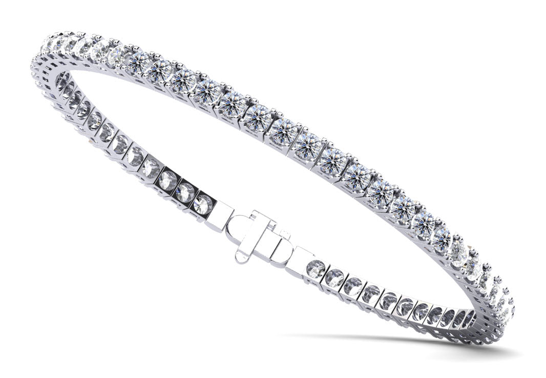 Ava Diamond Bangle - White Gold
