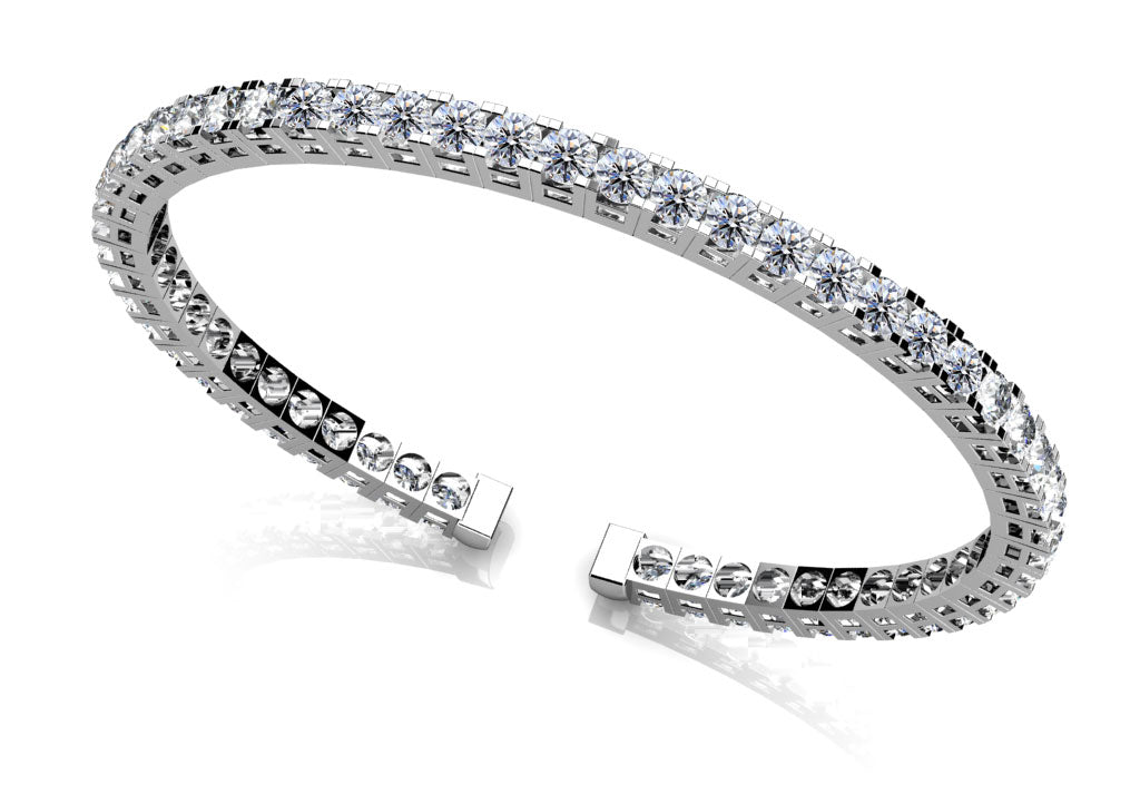 Alina Diamond Bangle - White Gold