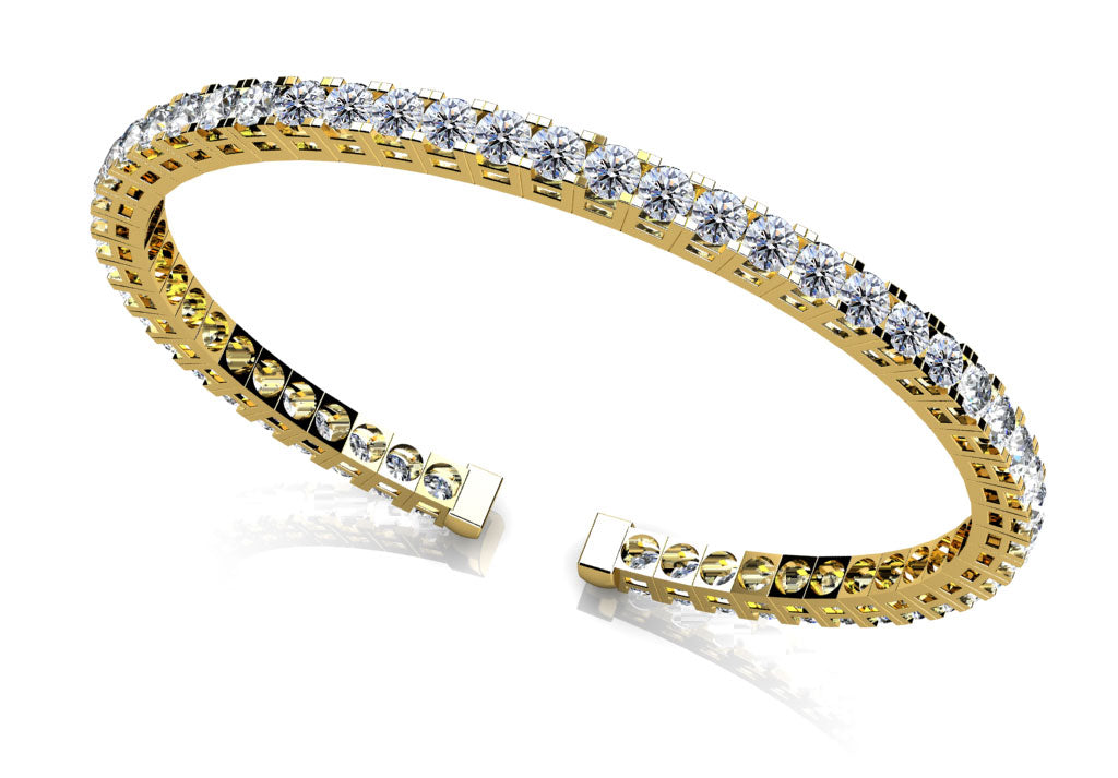 Alina Diamond Bangle - Yellow Gold