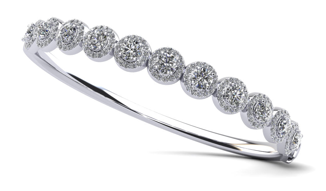 Kaia Diamond Bangle - White Gold
