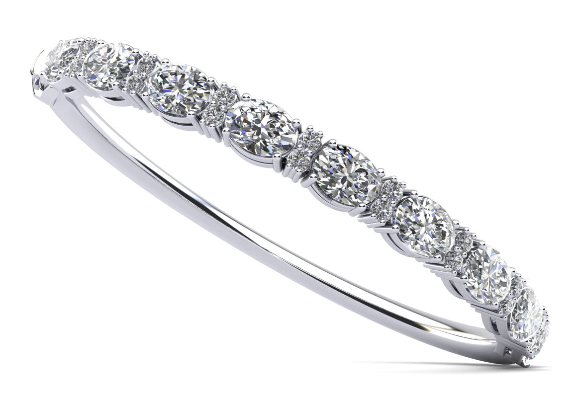 Talia Diamond Bangle - White Gold