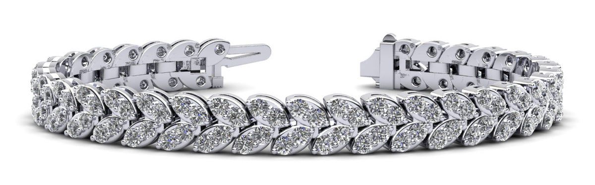 Luna Diamond Bracelet - White Gold
