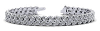 Luna Diamond Bracelet - White Gold