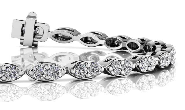 Isla Diamond Bracelet - White Gold