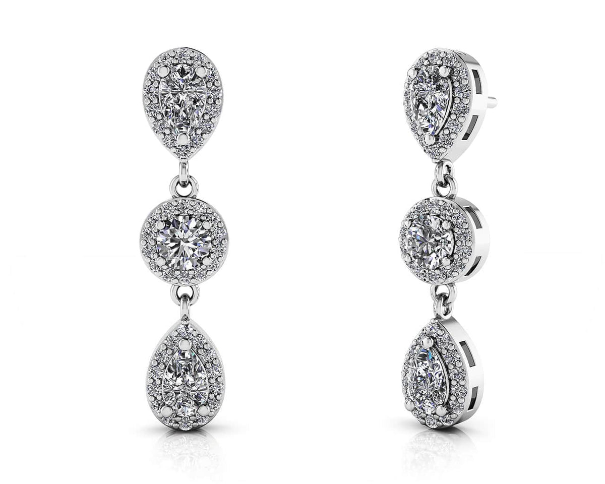 Dahlia Diamond Earrings - White Gold