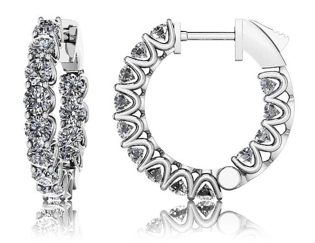 Freya Diamond Earrings - White Gold