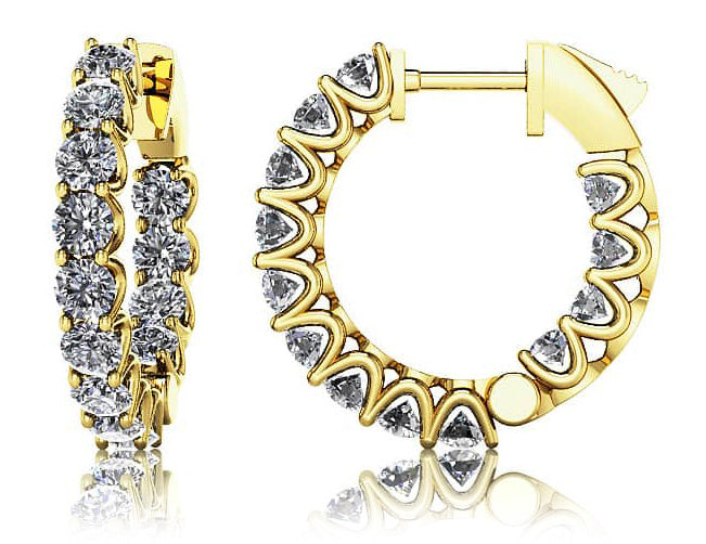 Freya Diamond Earrings - Yellow Gold