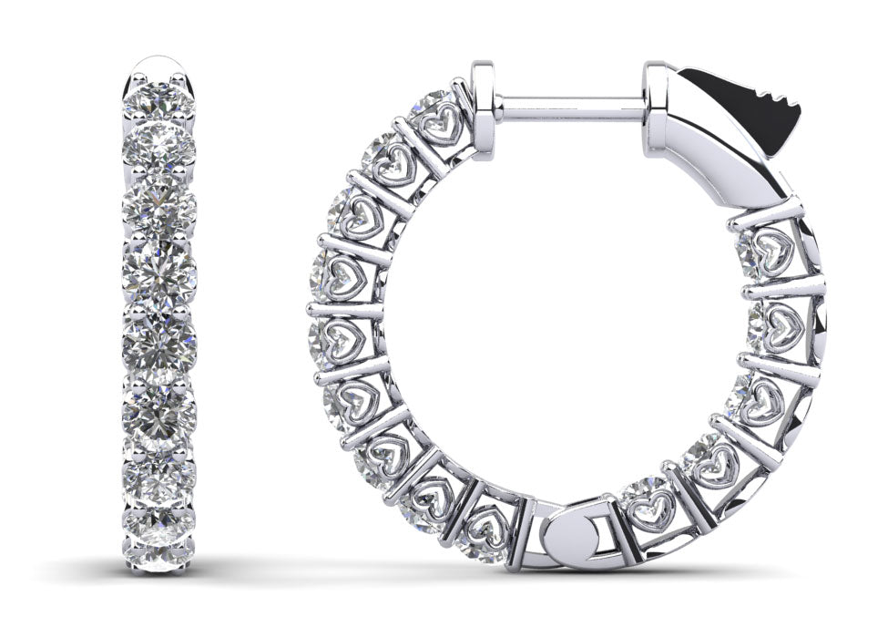Nina Diamond Earrings - White Gold