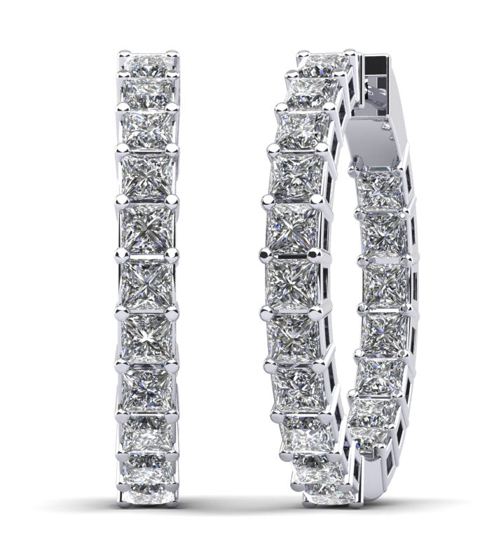 Aria Diamond Earrings - White Gold
