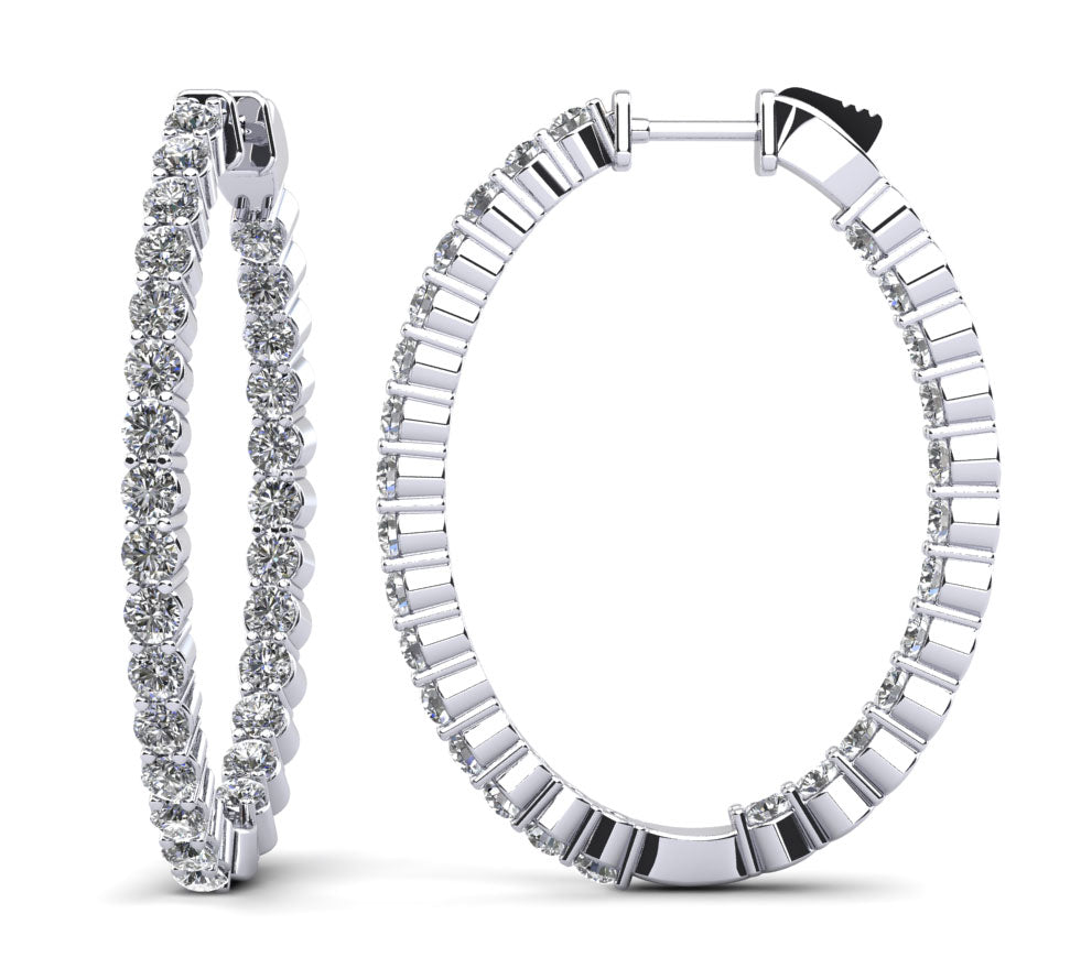 Elara Diamond Earrings - White Gold