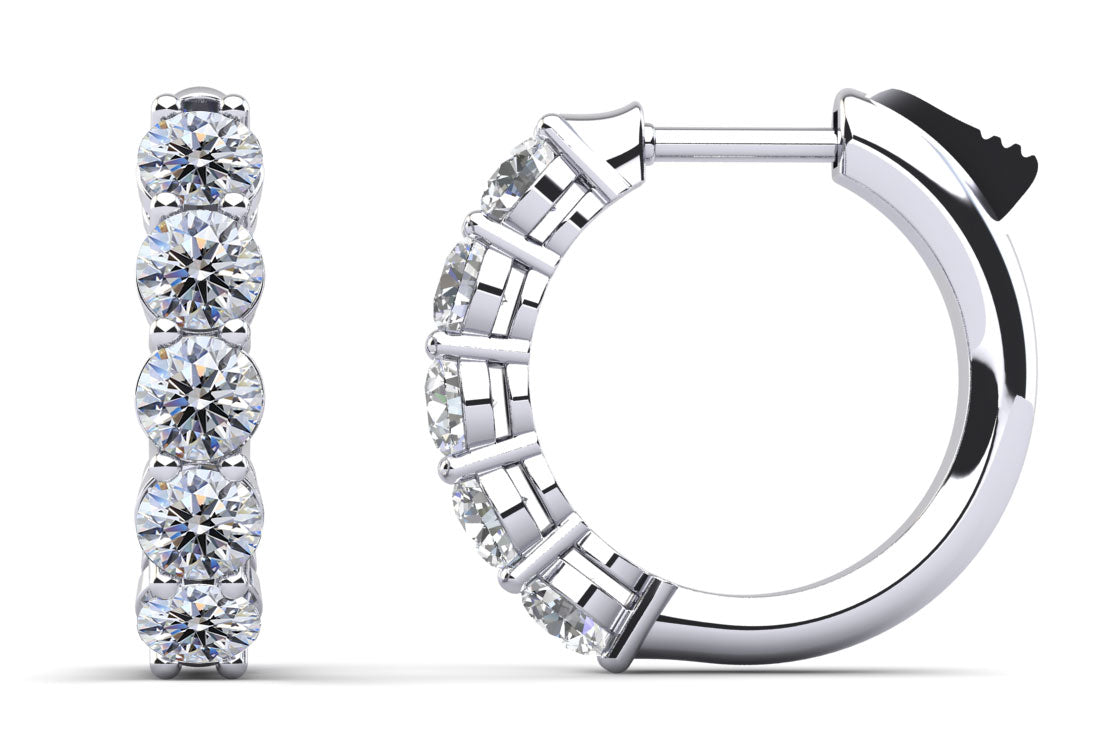 Luna Diamond Earrings - White Gold