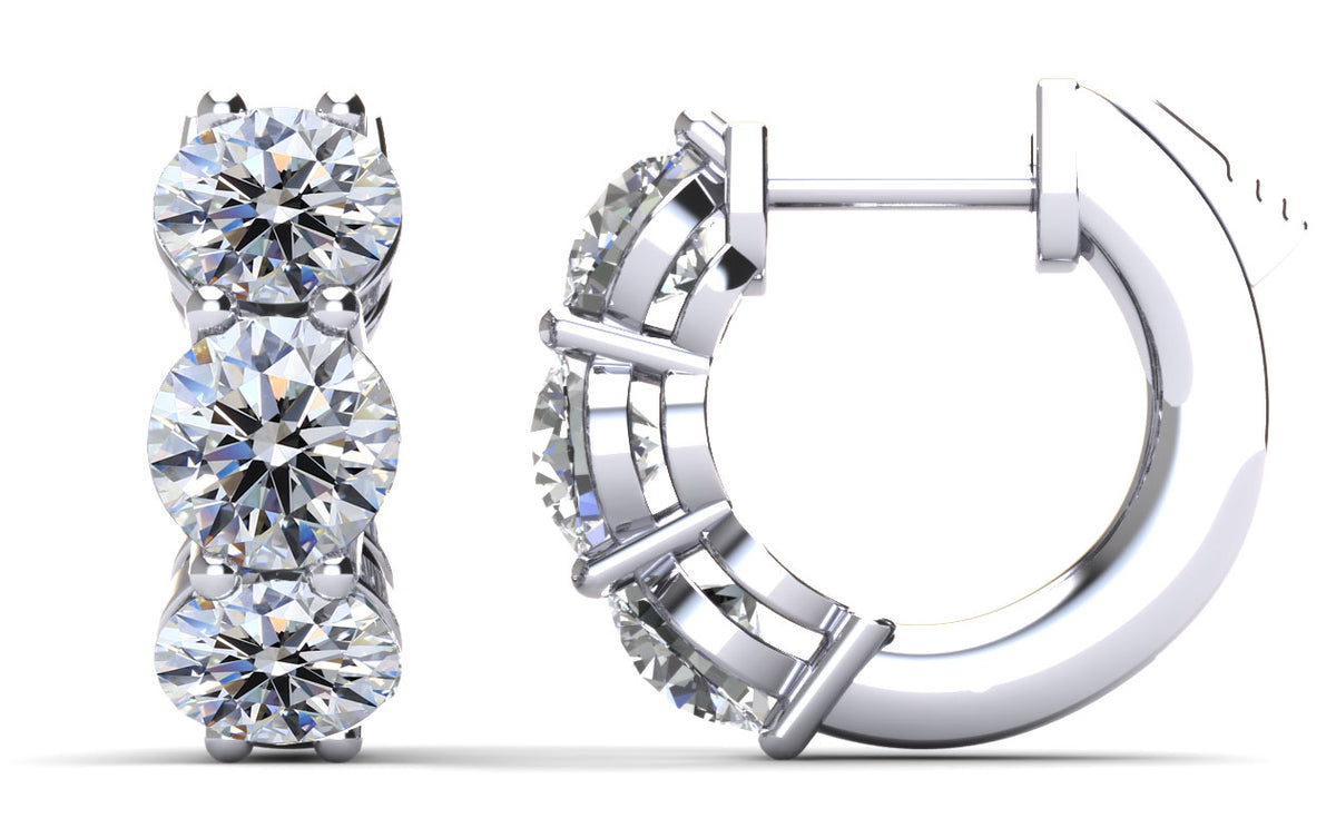 Lyra Diamond Earrings - White Gold