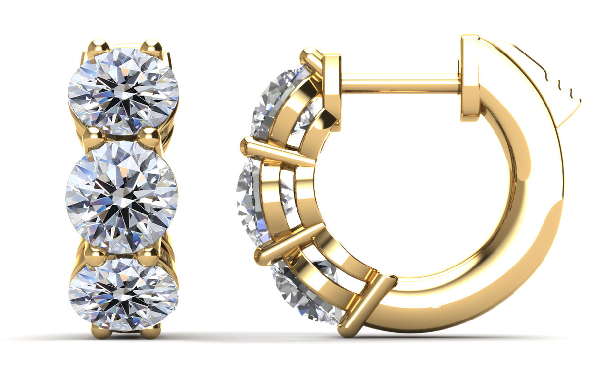 Lyra Diamond Earrings - Yellow Gold