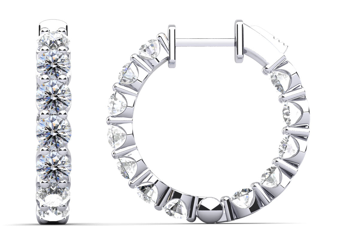 Lyra Diamond Earrings - White Gold