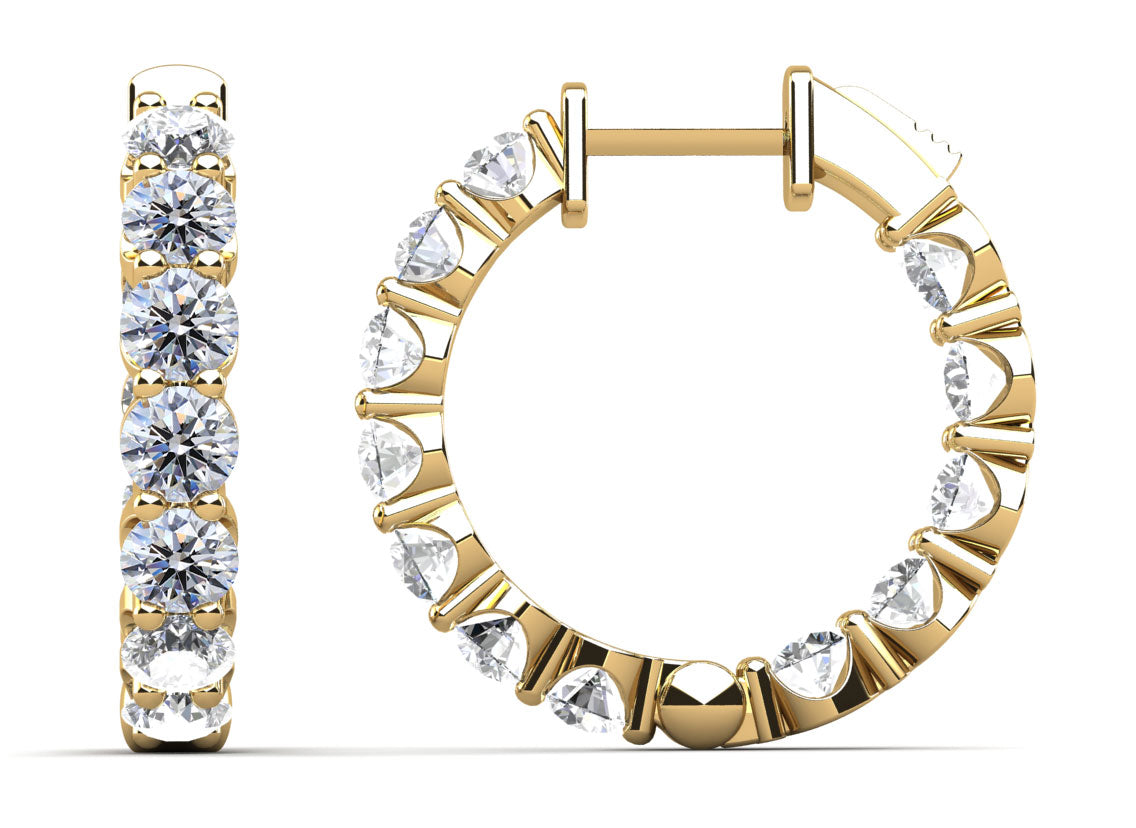 Lyra Diamond Earrings - Yellow Gold