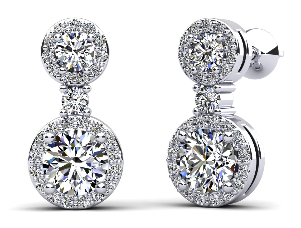 Amara Diamond Earrings - White Gold