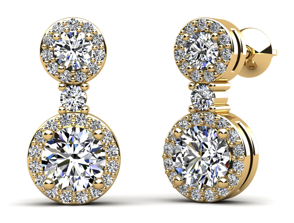 Amara Diamond Earrings - Yellow Gold