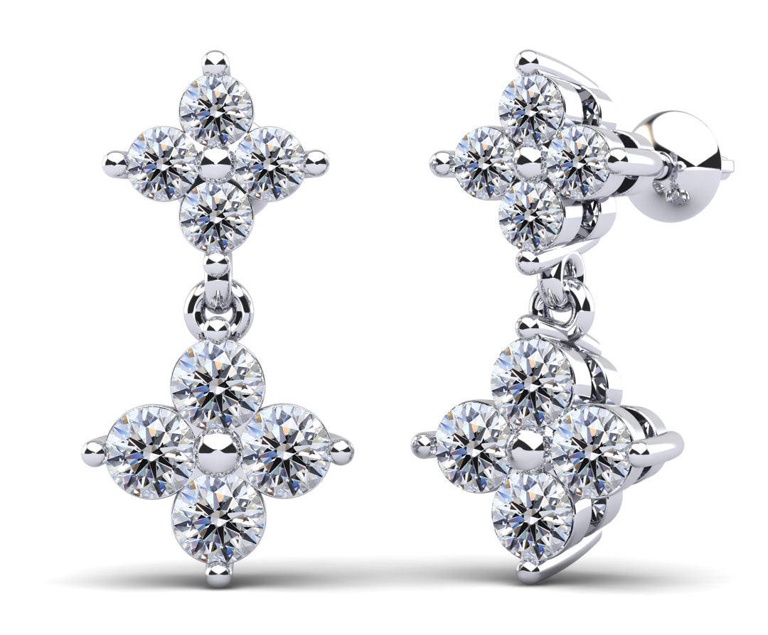 Freya Diamond Earrings - White Gold
