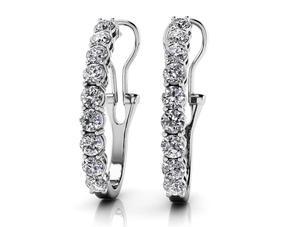 Noor Diamond Earrings - White Gold