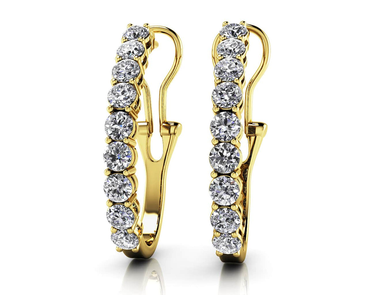 Noor Diamond Earrings - Yellow Gold