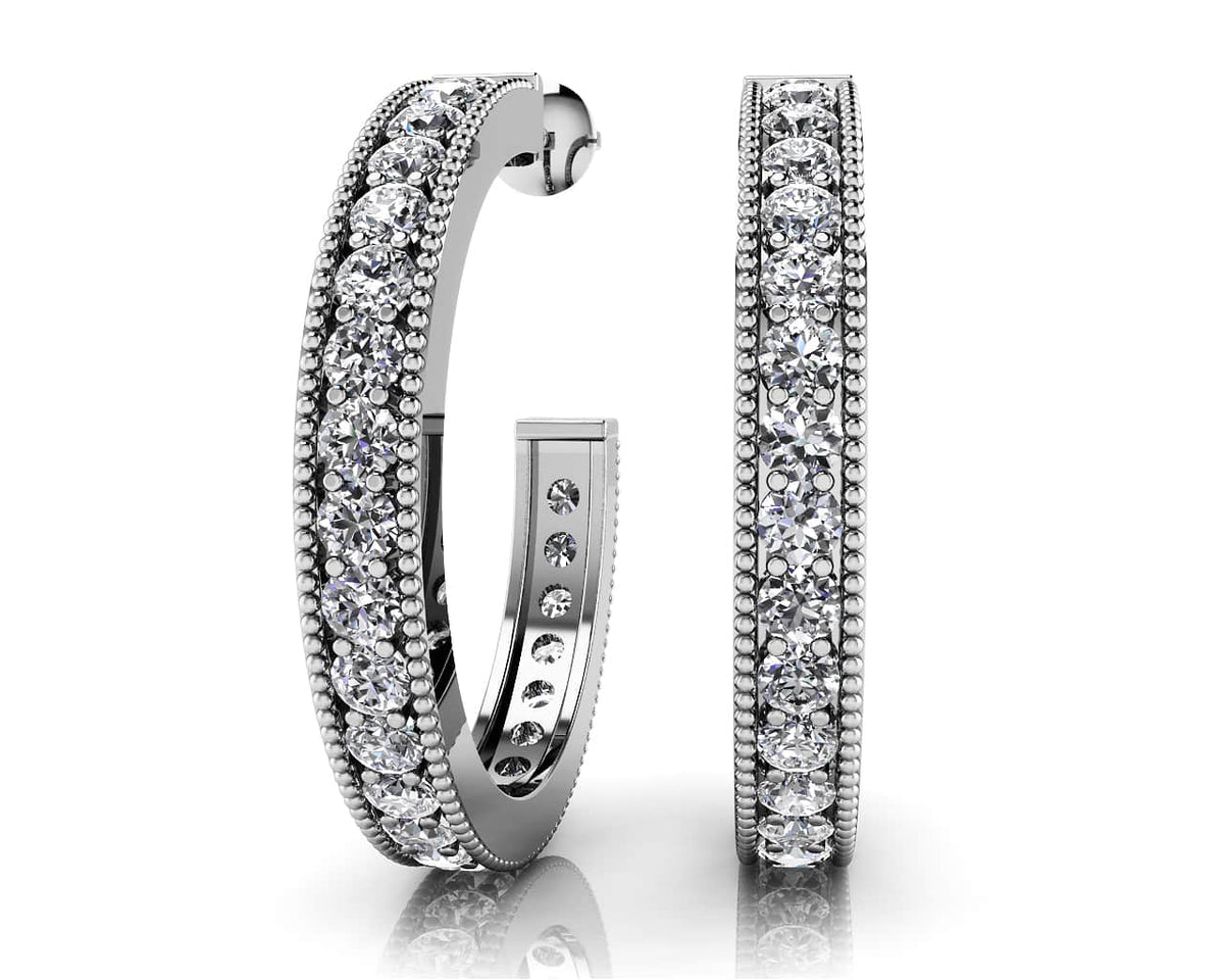 Zara Diamond Earrings - White Gold