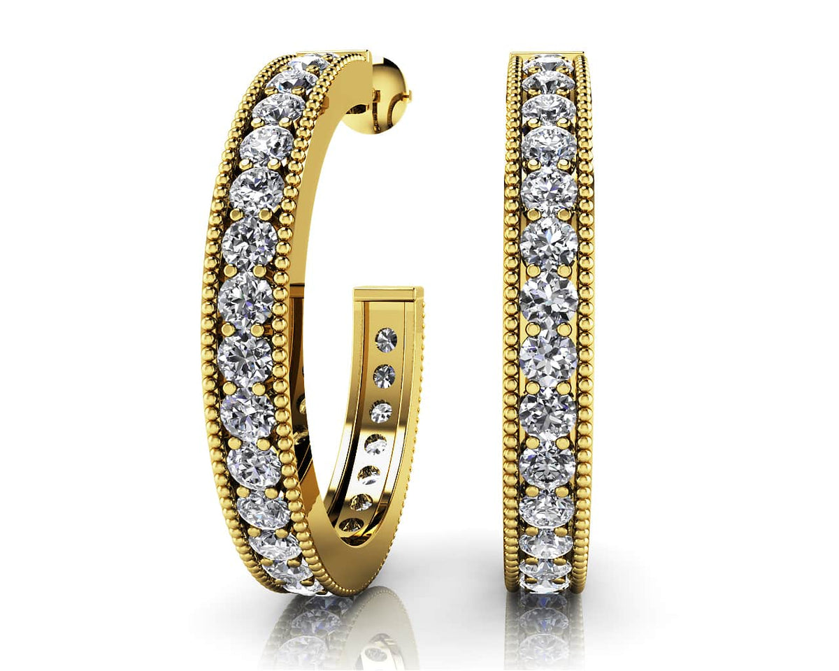 Zara Diamond Earrings - Yellow Gold