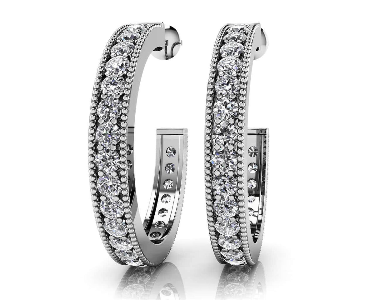 Nina Diamond Earrings - White Gold