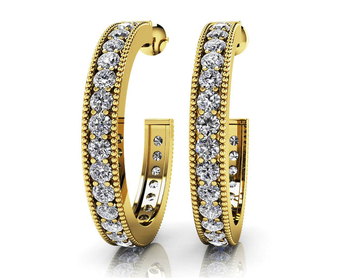 Roux Hoop Earrings - Yellow Gold