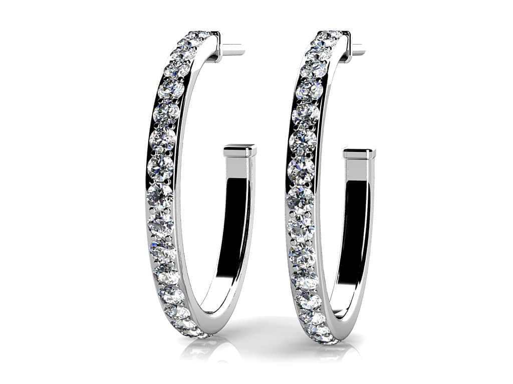 Rhea Diamond Earrings - White Gold