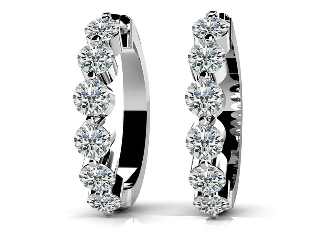 Noor Diamond Earrings - White Gold
