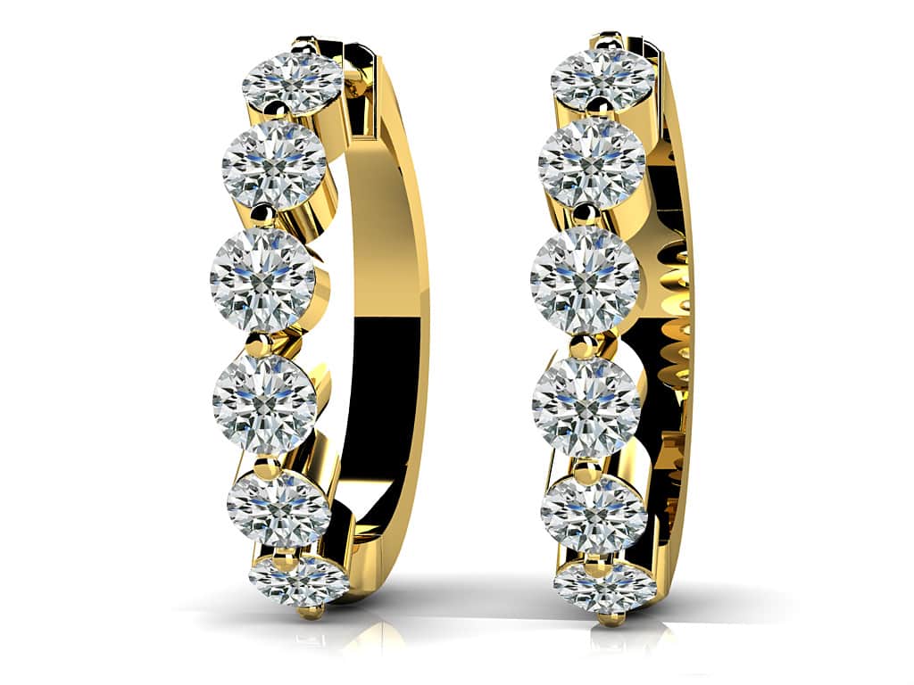 Noor Diamond Earrings - Yellow Gold
