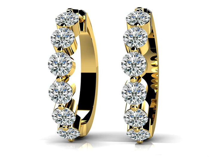 Xia Hoop Earrings - Yellow Gold