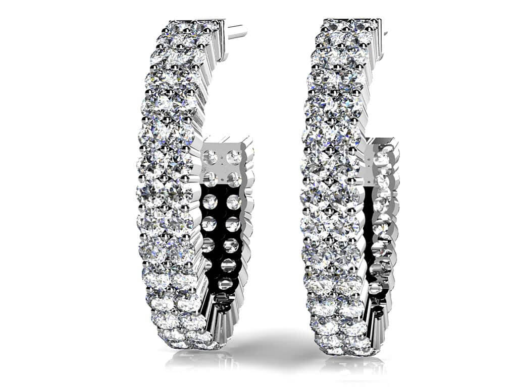 Nina Diamond Earrings - White Gold