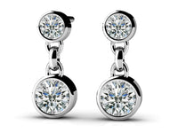 Mira Diamond Earrings - White Gold