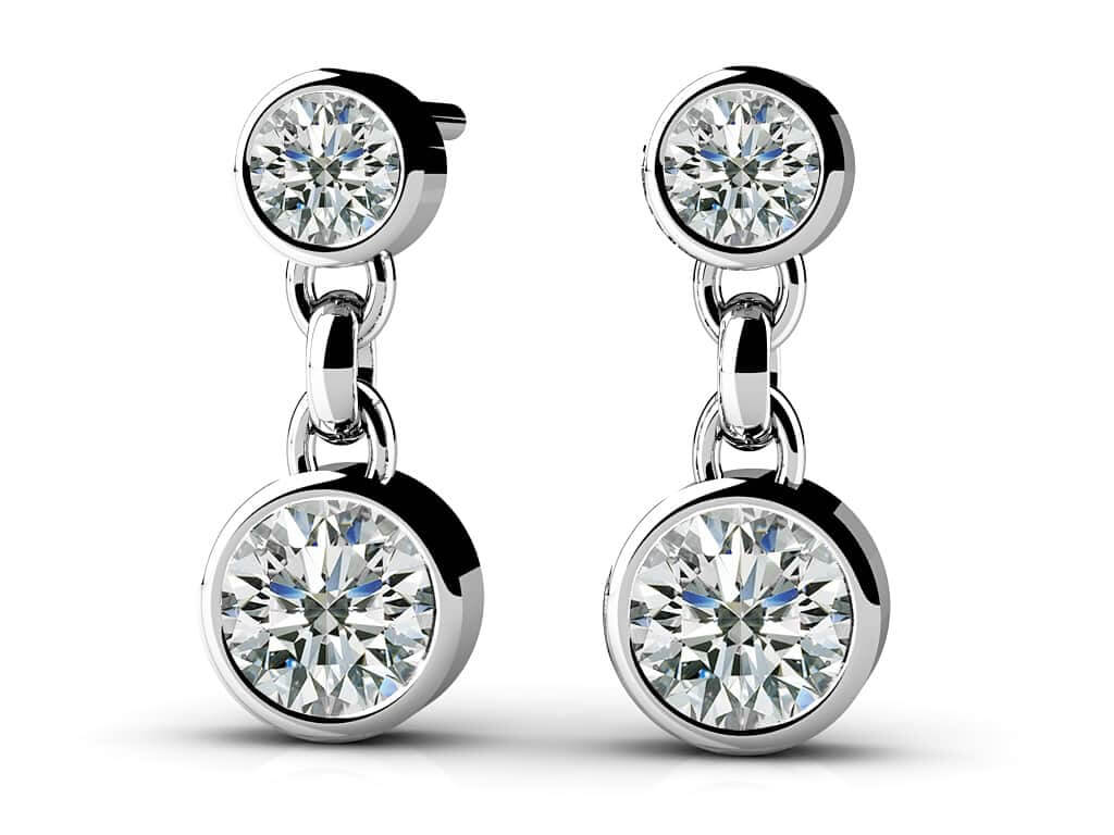Mira Diamond Earrings - White Gold
