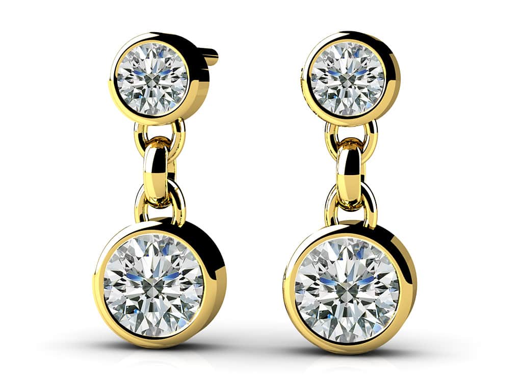Mira Diamond Earrings - Yellow Gold