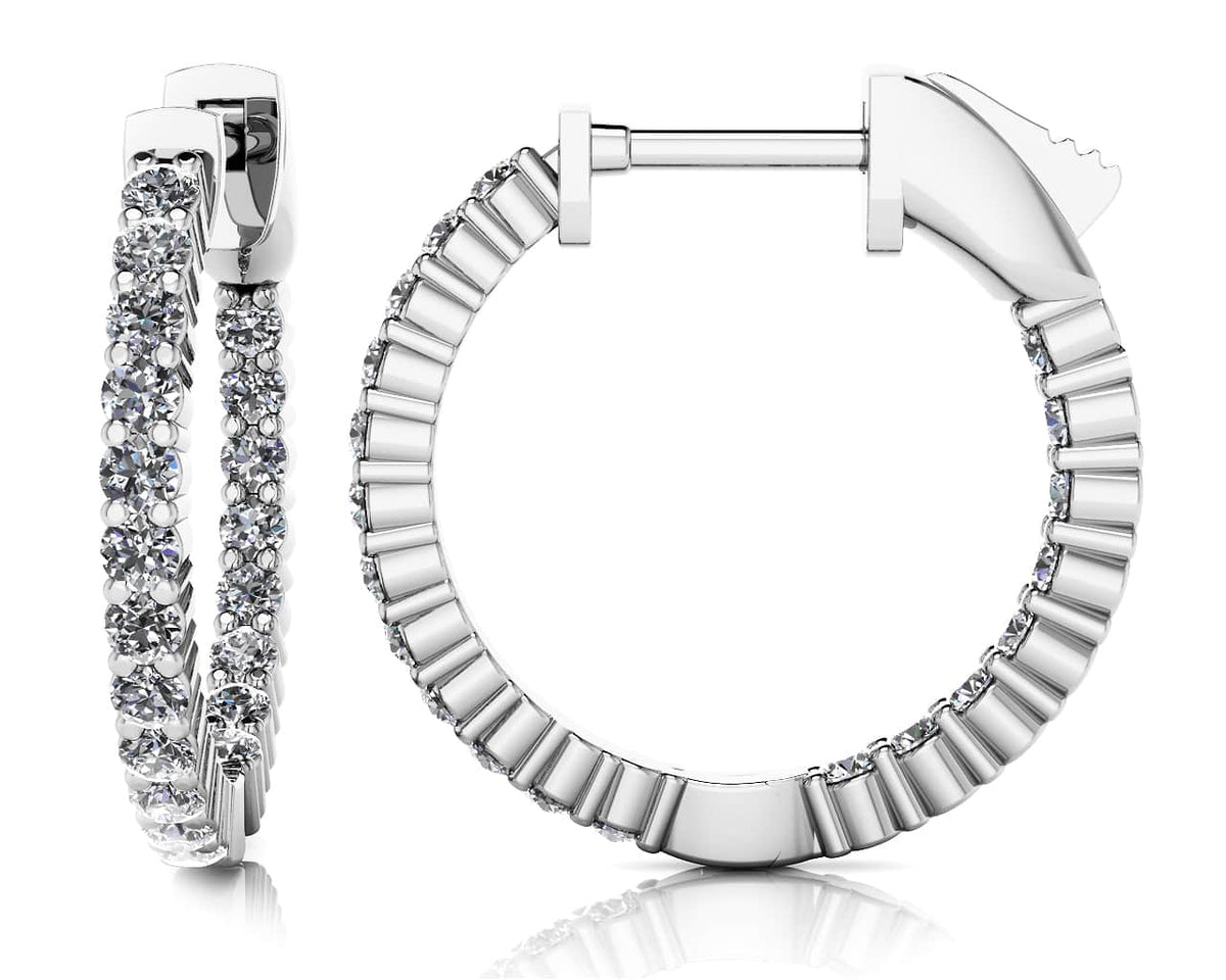 Dahlia Diamond Earrings - White Gold