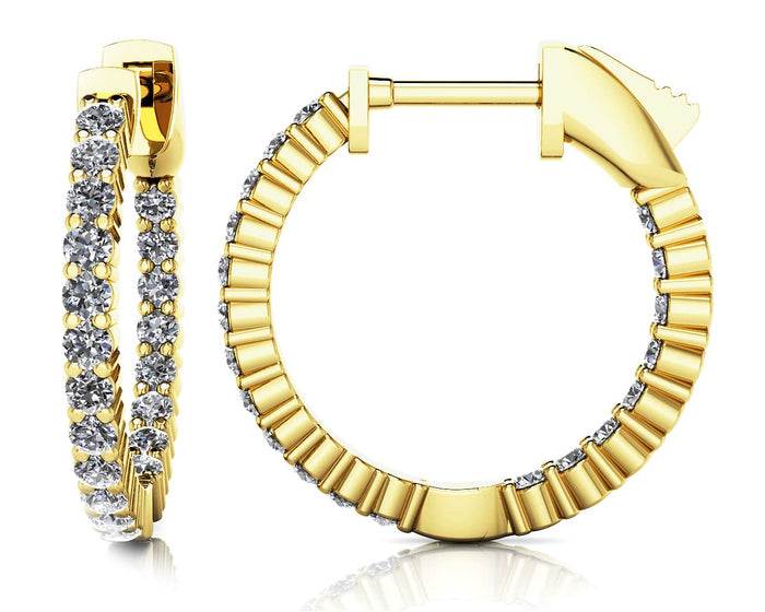 Bay Hoop Earrings - Yellow Gold