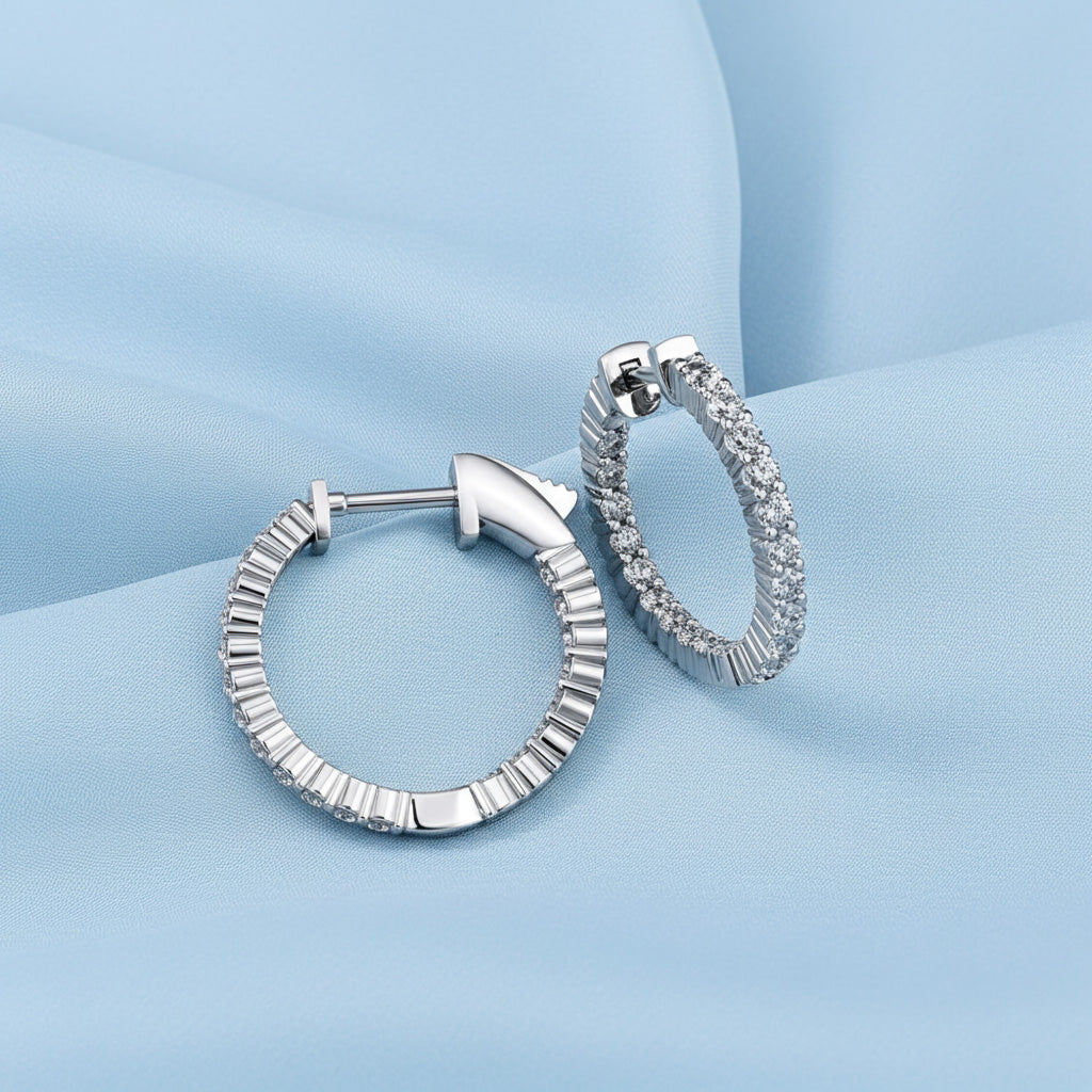 Dahlia Diamond Earrings - Lifestyle 1